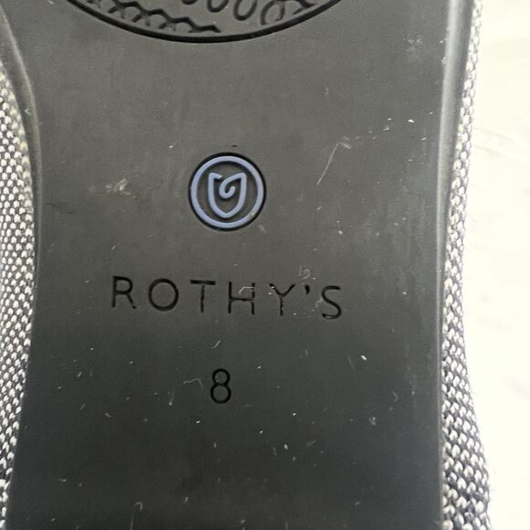 Rothy’s Womens Size 8 The Flat Grey Birdseye Round Toe Flats - Picture 9 of 10
